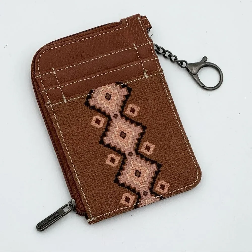 Brown and Pink Patterned Card Holder